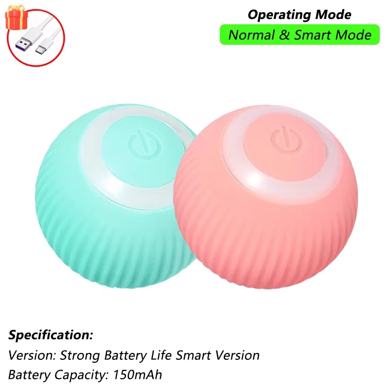 1/2 PCS Cat Interactive Ball Toy Automatic Rolling Ball Faux Tail Rechargeable Smart Pet Electric Toy Pet Toy Imitate Mouse